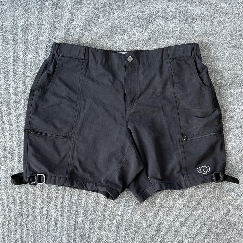 Pearl Izumi Cargo Shorts Mens XL Black Cycling Elastic Waist Pockets Technical